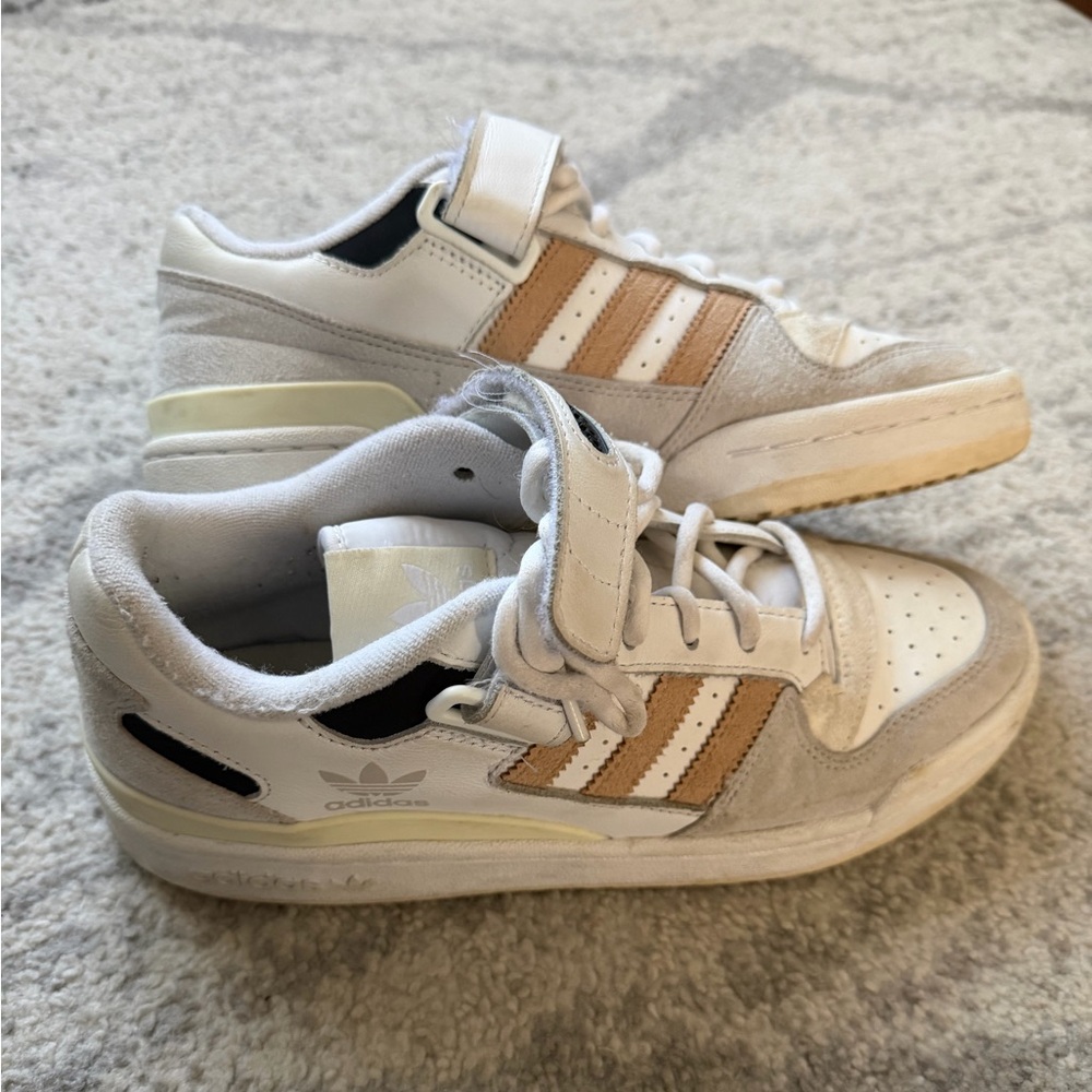 Adidas Forum 84 Low Tan/White/Grey Womens 8.5
